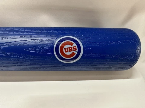 Chicago Cubs Play Ball 30" Plastic Blue Bat Wiffle Fast Same Day Shipping Nice ! Cover