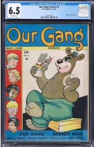 May-June 1943 Our Gang Comics #5 Partial Photo Back Cover Buckwheat CGC 6.5 - Picture 1 of 2