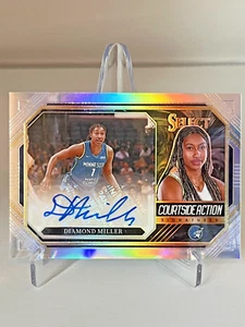 2024 Panini WNBA Select - Diamond Miller Silver Courtside Action Autograph - Picture 1 of 3