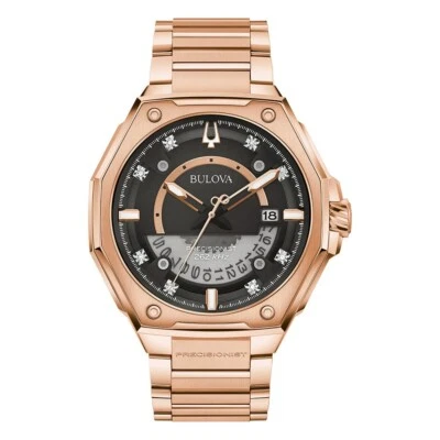 Bulova Men's Series X Calendar Precisionist Quartz Rose Gold Watch 45 MM 97D129 - Image 1 of 2