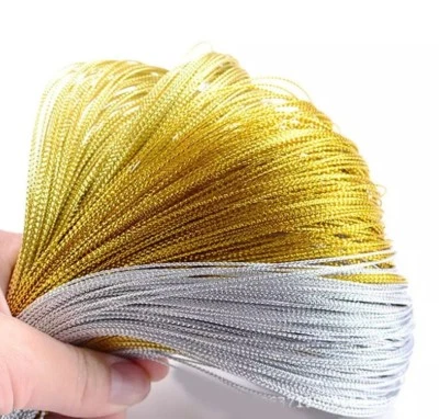 100Yards Multicolor Metallic thread Ribbon Fabric Cloth Felts - Image 1 of 4