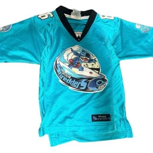 Disney Resort Stitch Kids S (6) Football Jersey Blue Rare Vintage Lilo & Stitch - Picture 1 of 4