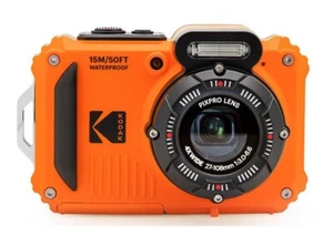Kodak Pixpro WPZ2 15M Waterproof Digital Camera 4x Zoom 16 MP in Orange (UK) NEW - Picture 1 of 24