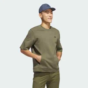 Sudadera de golf para hombre Adidas Go-To Crew manga corta verde oliva talla XL $80 - Imagen 1 de 19