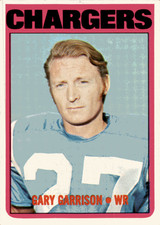 1972 Topps #192 Gary Garrison San Diego Chargers