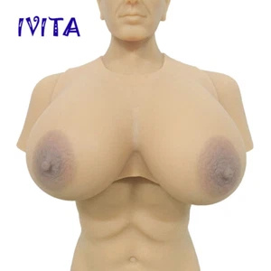 IVITA K Cup Große Ovale Areola Silikonbrüste Crossdresser 13XL Silikon Brüste - Picture 1 of 6