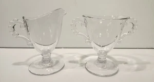 Crema y Azúcar Imperial Candlewick de Colección Vidrio Transparente Country Shabby Chic - Imagen 1 de 3