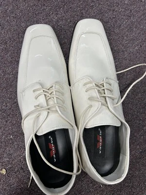 Nuevos zapatos de vestir Vangelo Tux 3 charol marfil talla 18 medianos Foto 1 de 2