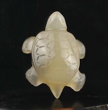 Old China Natural Jade hand carved statue of turtle pendant A2