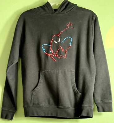 Marvel Spider-man NIÑOS Sudadera con Capucha Negra Niños Jóvenes Grande UNIVERSAL STUDIOS sku 808 Foto 1 de 4