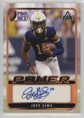 2021 Leaf Pro Set Power Base Auto Jeff Sims #BA-JS1 Auto - Image 1 of 2