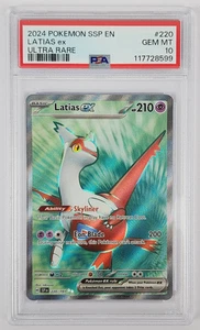 Latias Ex 220/191 PSA 10 Full Art Ultra Rare Surging Sparks Pokémon TCG NM/M - Picture 1 of 2