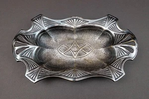 Plato de plata antiguo Fabr Wolska Pod Warszawa Polonia plato para servir plato bandeja - Imagen 1 de 10