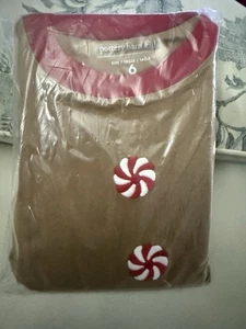 NEW! Unisex Pottery Barn Kids Heirloom Gingerbread Organic Tight Fit Pajamas - Picture 1 of 6