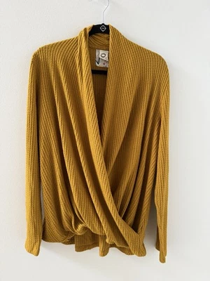 Suéter Anthropologie Imitación Envoltura Amarillo Mostaza Mujer’s Talla Grande Foto 1 de 4