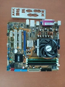 Scheda Madre Asus M2A-VM Completa Di RAM CPU Dissipatore E Frontalino - Foto 1 di 8