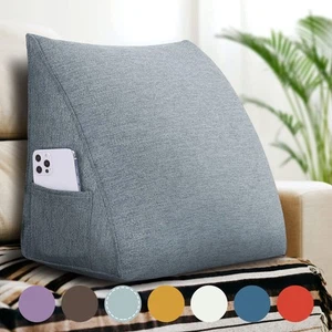 Small Wedge Pillow Headboard Reading Pillow for Sitting Up in Bed Adult Backr... - Picture 1 of 7