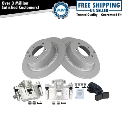 Pinzas de freno traseras pastillas y rotores de cerámica para Mitsubishi Outlander 2009-2012 Foto 1 de 4