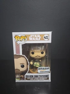 Funko Pop Star Wars 422 Qui-Gon Jinn Tatooine Amazon Exclusive Neu - Bild 1 von 6