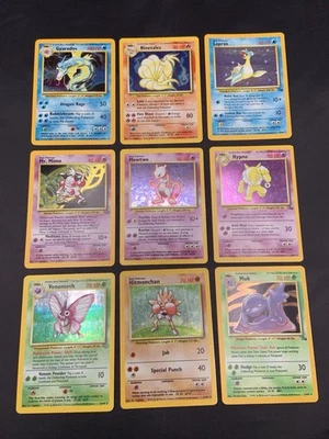 Vintage Holo Rare Pokemon Cards WOTC 1999 Base Set, Fossil, Jungle MP/HP Mewtwo - Image 1 of 4