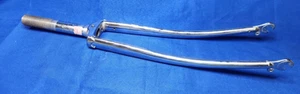 NOS VINTAGE Chrome FORK 27"x22.2mm 1" Threaded 150x80mm - Picture 1 of 2