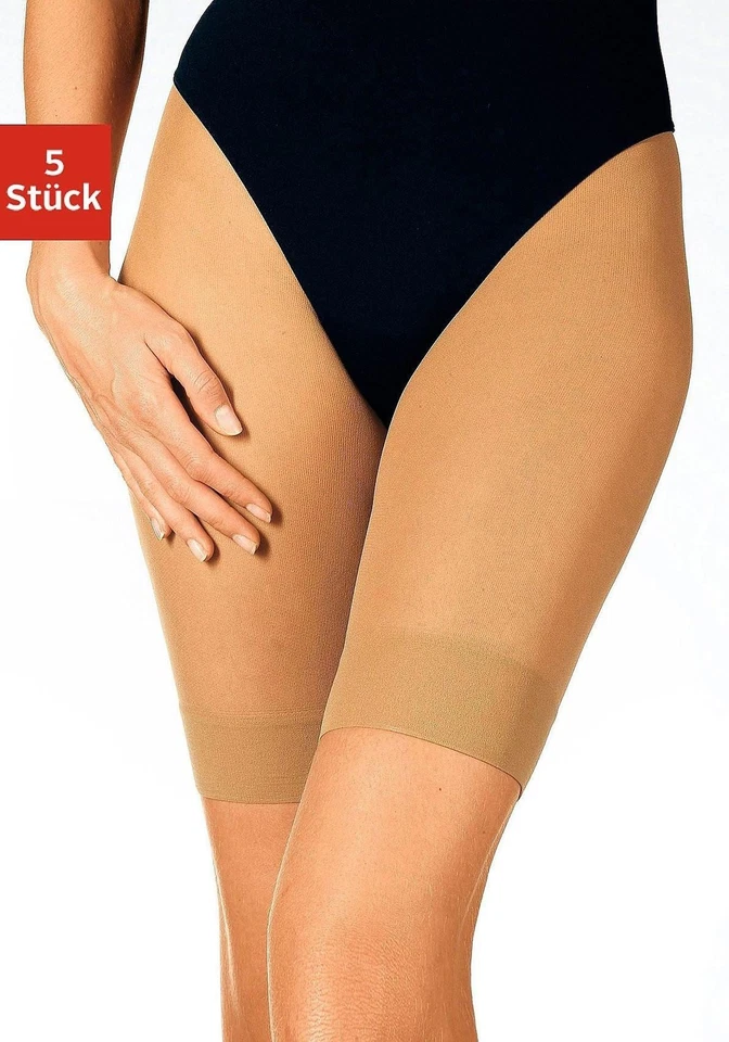 VIVANCE Damen Feinstrumpf Kurzhose 5er-Pack Strumpfhose hautfarben Gr. 56/58 NEU - Bild 1 von 1