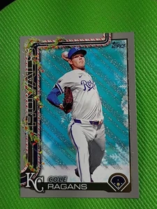 2025 Topps Holiday Cole Ragans SP Silver Glitter Parallel Card #H63 Royals⚾ - Bild 1 von 7