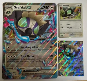 Pokemon Grafaiai EX SVP 100 Shroodle 099 Promo Black Star Card Jumbo + Standard - Picture 1 of 2
