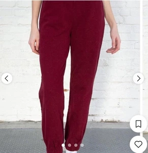 Pantalone jogger donna John Galt rosso made in Italy comodo tasche comodo taglia small - Foto 1 di 9