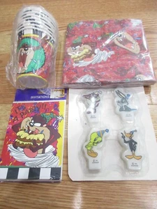 Taz Birthday Party Supplies Looney Tunes Multi-color 5pc Lot Warner Bros NOS - Picture 1 of 7