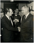 U.S. Presindent, Lyndon B. Johnson and British Ambas. Lord Harlech  Vintage silv