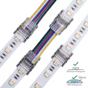 Connettore LED striscia a striscia/striscia su cavo 2 4 5 6 pin 10mm larghezza 12mm - Foto 1 di 62