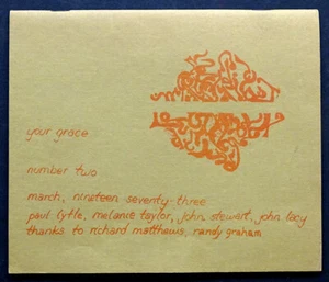 1973 Vintage YOUR GRACE #2 Poetry Book FIRST EDITION by KONGLOMERATI PRESS - Picture 1 of 5