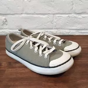 Keen Elsa Shoes Sneakers Womens 7.5 Green Canvas White Casual Lace Up Vulcanized - Picture 1 of 11