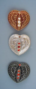 COLORFUL CZECH GLASS BUTTON - SET OF 3 - Picture 1 of 4