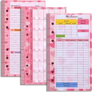Toplive 3 Pack A6 Planner Refill Paper & Budget Sheets, Monthly Weekly Planner L - Picture 1 of 12