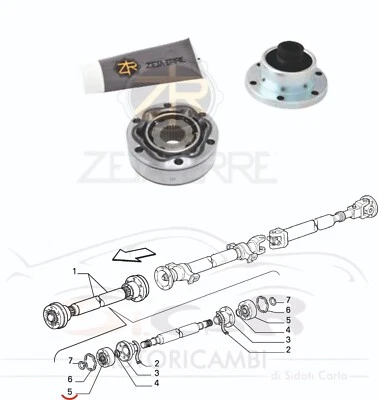 KIT GIUNTO ALBERO TRASMISSIONE PER FIAT PANDA 141A 4X4 DAL 89 AL 2003 Y10 4WD - Image 1 of 4