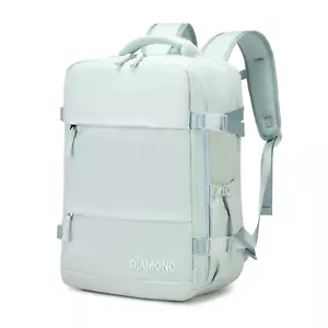 17" Travel Laptop Backpack, Carry-On Overnight Bag, Weekender Daypack, Green - Picture 1 of 12
