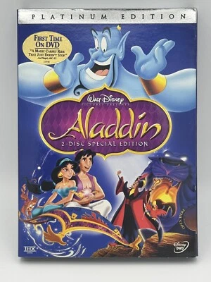 Disney Aladdin DVD 2 Disc Platinum Edition Factory Sealed Foto 1 de 4