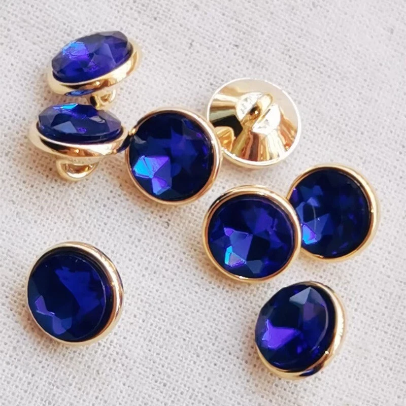 20Pcs 10mm Crystal Rhinestone Buttons with Shank for Sewing Shirt DIY Craft - Image 1 of 4