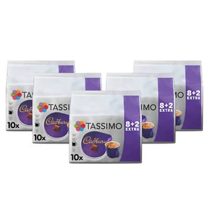 TASSIMO Kapseln Cadbury Hot Chocolate T Discs 5 x 10 Getränke Schokoladenkapseln - Bild 1 von 7