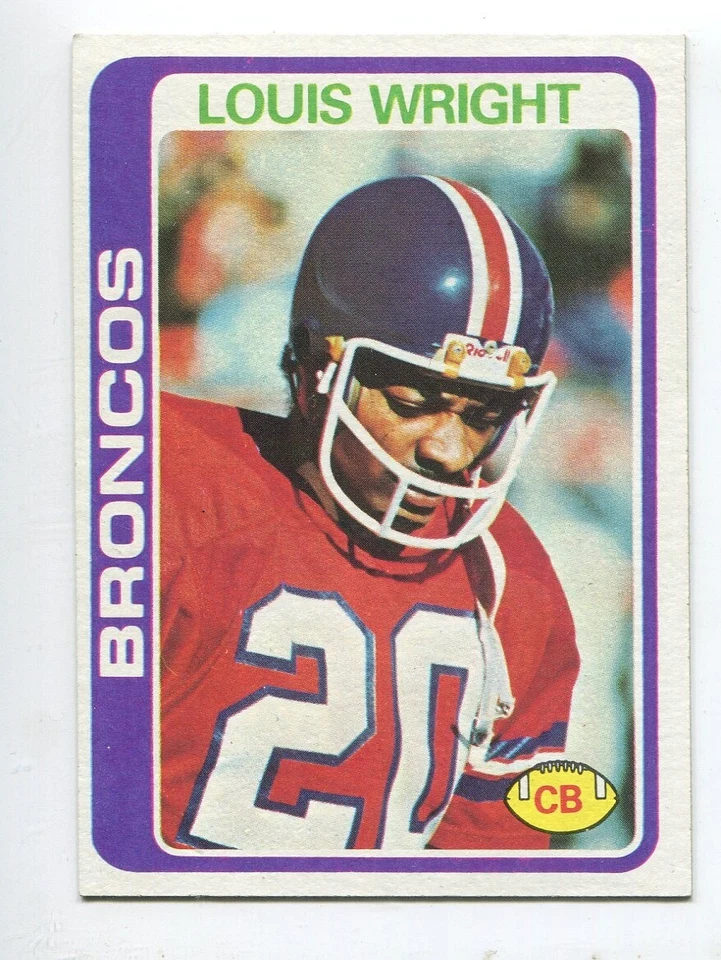 1978 Topps #420 Louis Wright Denver Broncos Rookie - Image 1 of 1