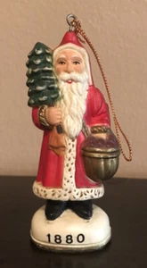 Vintage 1984 Ceramic Old World Santa Claus 1880 Christmas Tree Ornament 5" - Picture 1 of 8