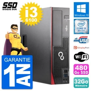 PC Fujitsu Esprimo D556 DT Intel Core i3-6100 RAM 32Go SSD 480Go Windows 10 Wifi - Imagen 1 de 7
