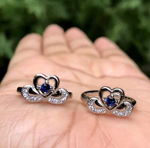 2 Stück 925 Sterling Silber + cz Zehenringe verstellbar, hochglanzpoliert, ve... - Bild 1 von 5