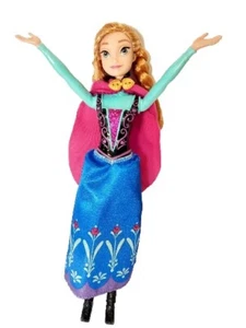 Muñeca Clásica Disney FROZEN ANNA, Pelo Trenzado, Falda y Capa Extraíbles, Usada en Excelente Condición - Imagen 1 de 7