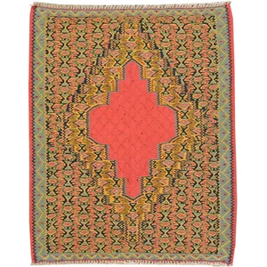 Auténtica alfombra de lana hecha a mano tribal tejida a mano Senneh Kilim (talla 2,6 X) - Imagen 1 de 10