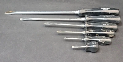 Snap on 6 piece Screwdriver Set Black Flathead 1" - 12" - Image 1 of 4