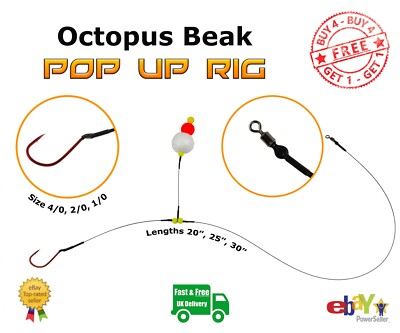Single Hook Pop Up Rig Wire Trace -- Pike Sea...
