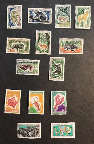Ivory Coast 1963-71 F-VF Mint Hinged Catalogs $33 Cover